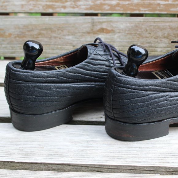 Vtg Dack's Black “Baffin Seal” Leather Derby, Men's 10 D, Made in Canada, EUC - Picture 7 of 12